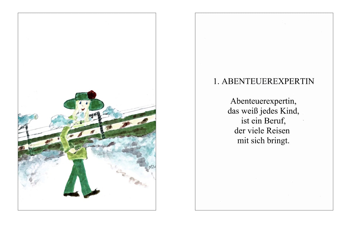 Innenansicht Aquarellbild Märchenbuch von Moni Paulick